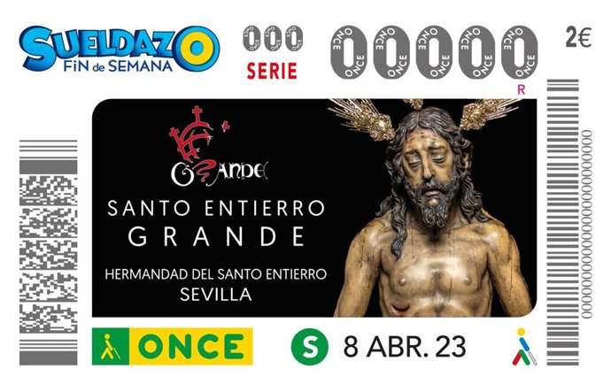 Cupón dedicado al Santo Entierro Grande de Sevilla
