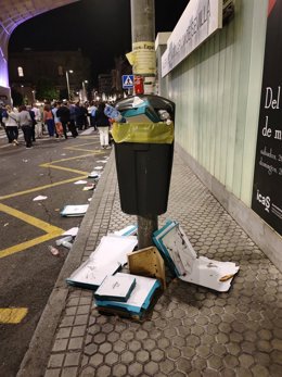 Basura en la Semana Santa de Sevilla