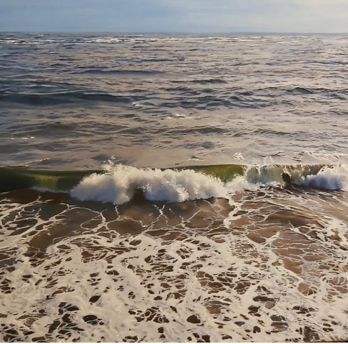 La Fundación Caja Rural del Sur acoge desde este lunes en Huelva la muestra 'La mar de olas' de María Luisa Sacristán