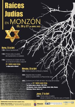 Cartel de las jornadas en Monzón.