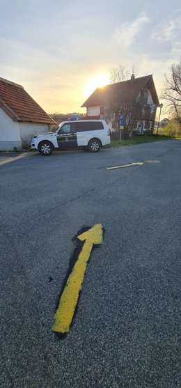 Imagaen de la señalización en el suelo.