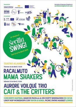 Cartel de la undécima edición del Festival Sevilla Swing!