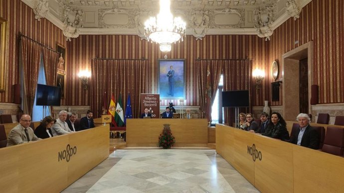 Reunión del Patronato de la Fundación Alberto Jiménez-Becerril para fallar el IX Premio contra el terrorismo que lleva el nombre de la citada entidad.