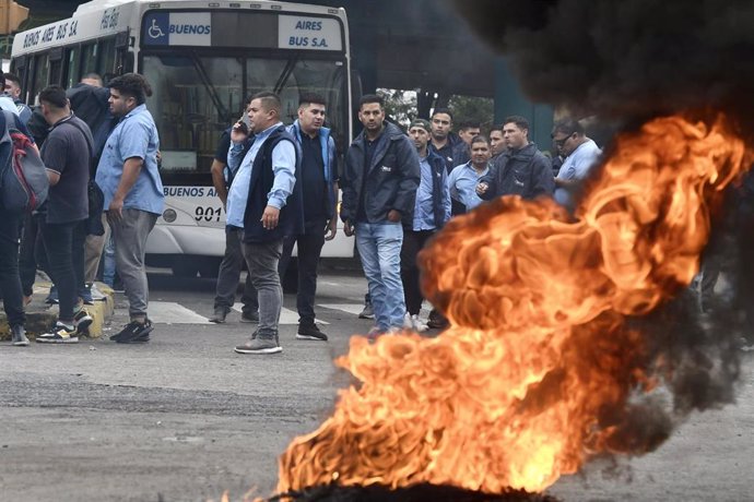 Una protesta en Buenos Aires por la muerte de un autobusero (Archivo)