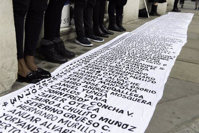 Archivo - Protesta por el asesinato de líderes sociales en Colombia