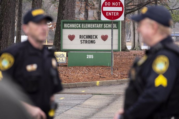 Archivo - Colegio de Primaria Richneck de Newport News, en Virginia, EEUU