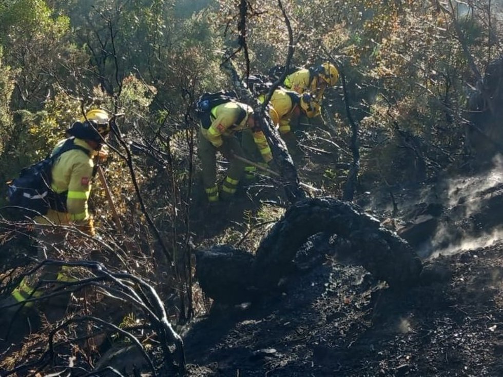 Cádiz.- Incendios.- El Infoca da por estabilizado el incendio declarado en un paraje de Jimena