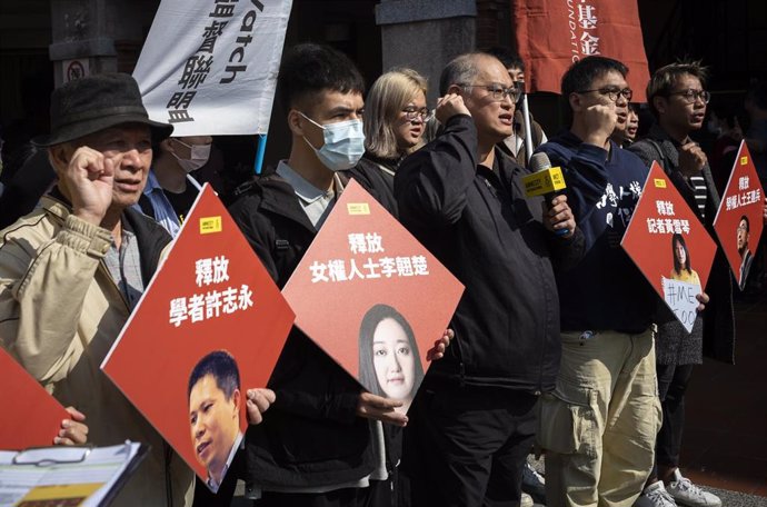 Archivo - Manifestación contra la represión de activistas chinos en Taiwán