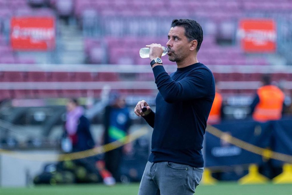 Míchel en el Spotify Camp Nou antes del FC Barcelona-Girona