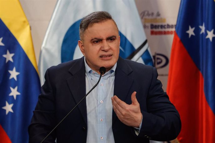 El fiscal general de Venezuela, Tarek William Saab, en una rueda de prensa sobre los casos de corrupción