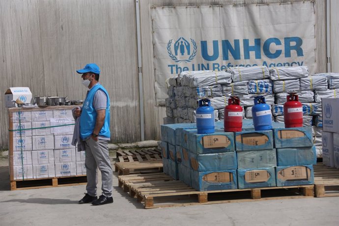 Archivo - KABUL, March 28, 2022  -- Photo taken on March 27, 2022 shows China-aided humanitarian supplies in Kabul, capital of Afghanistan. A batch of humanitarian supplies, provided by China's South-South Cooperation Assistance Fund, in cooperation wit
