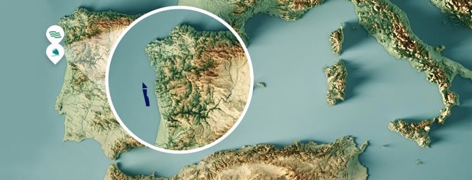 Proyecto de eólica marina de IberBlue Wind en aguas de España y Portugal