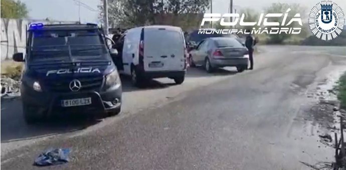 Control en el que fueron detenidos los dos hombres.