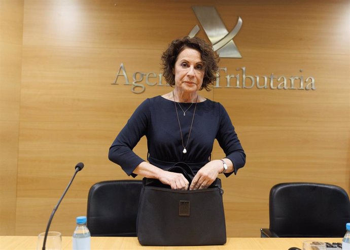 La directora general de la Agencia Tributaria, Soledad Fernández Doctor, presenta la Campaña de IRPF 2022, en la Sede de la Agencia Estatal de Administración Tributaria, a 11 de abril de 2023, en Madrid (España). La Campaña de la Renta y Patrimonio de 2