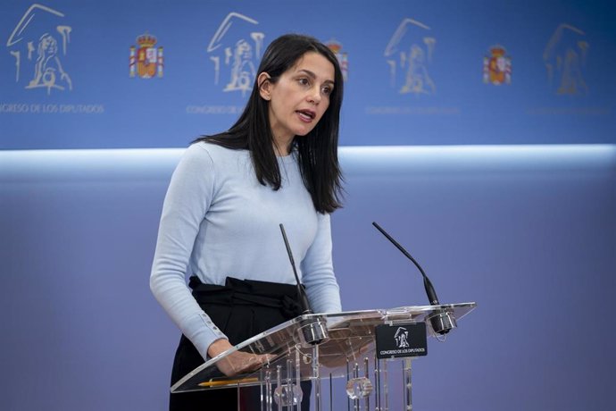 Archivo - La portavoz de Ciudadanos en el Congreso, Inés Arrimadas