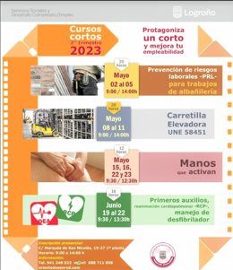 El Ayuntamiento de Logroño ofrece en abril, mayo y junio cuatro cursos cortos y talleres para mejorar la empleabilidad