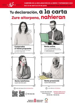 Cartel de la campaña de la renta 2022.