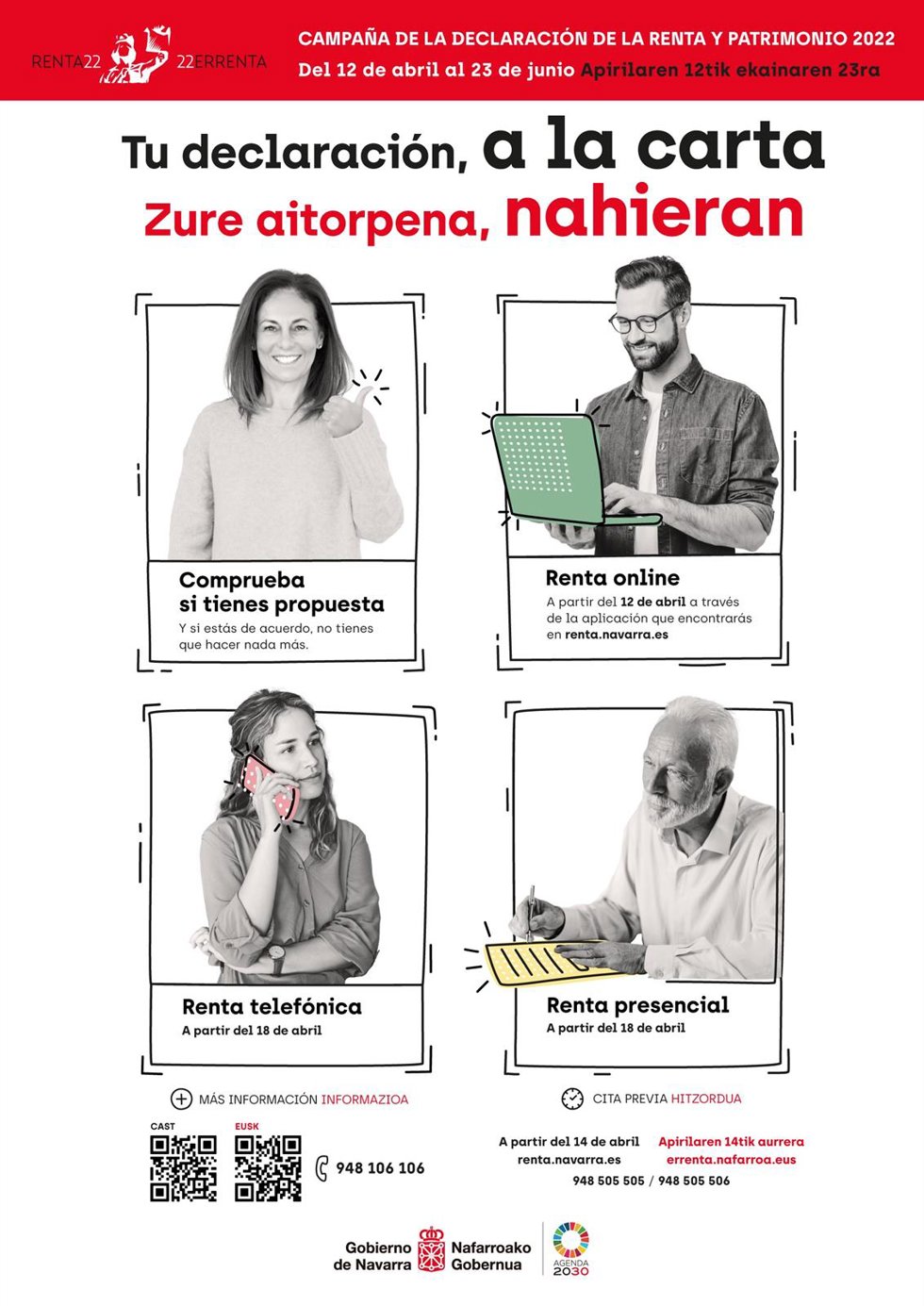 Cartel de la campaña de la renta 2022.