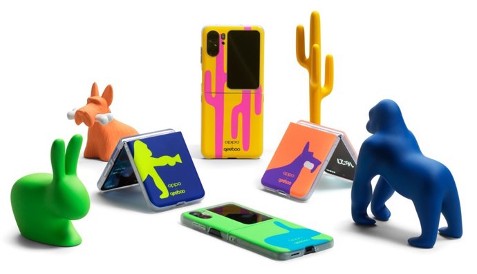 Colección cápsula de fundas y fondos de pantalla para OPPO Find N2 Flip de OPPO y Qeeboo