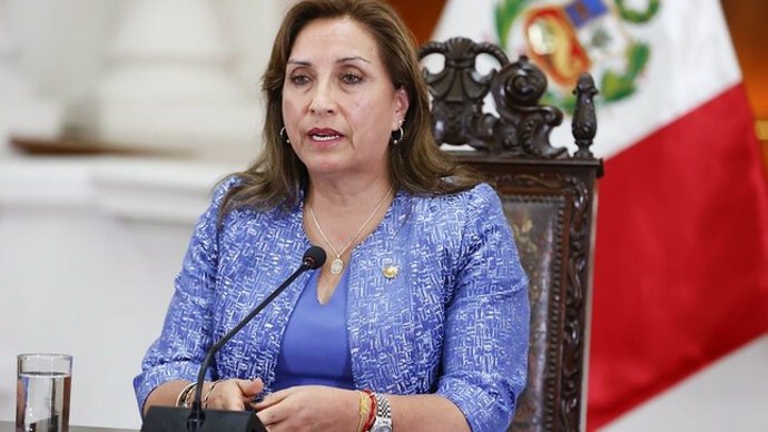 Archivo - La presidenta de Perú, Dina Boluarte