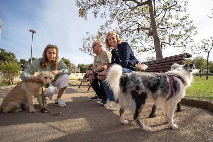 Eva Pomar, durante su visita al parque.