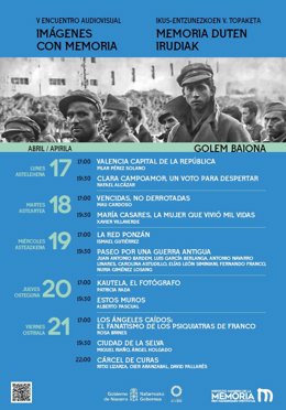 Cartel del ciclo audiovisual.