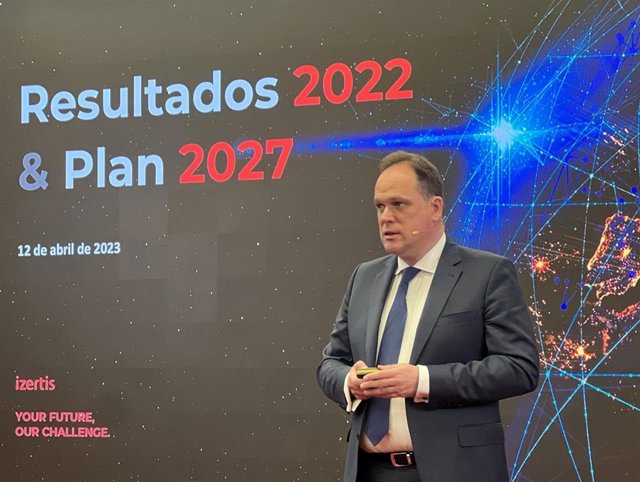 El fundador y consejero delegado de Izertis, Pablo Martín, presenta este miércoles 12 de abril el plan estratégico de la compañía hasta 2027 en Madrid