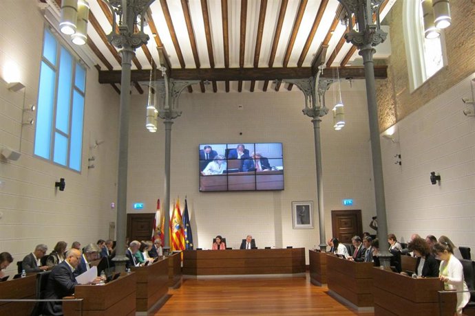 Pleno de la Diputación de Zaragoza.