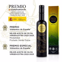 Aceite Oro de Cánava, ganador del Premio Especial al Mejor Aceite de Oliva Virgen Extra 2022/2023