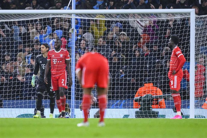 Upamecano (2) durante el partido entre el Manchester City y el Bayern Múnich de la Liga de Campeones 2022-2023