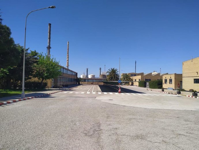 Párking de Iqoxe en La Canonja (Tarragona) en la primera jornada de huelga convocada por CC.OO. De Catalunya.