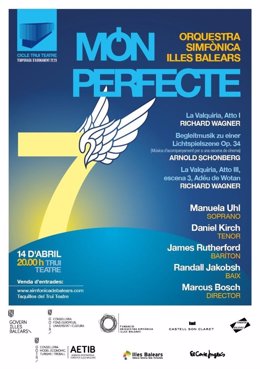 Cartel del concierto de la Orquesta Sinfónica de Baleares.