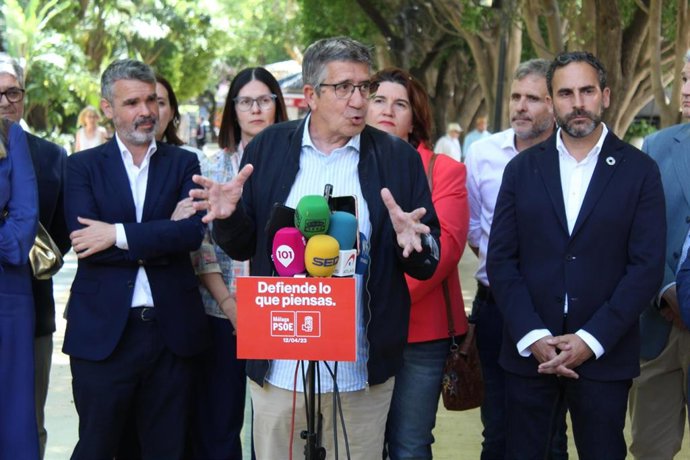Patxi López en un acto del PSOE en Marbella.