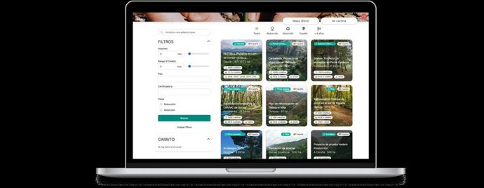 La plataforma de Bank of Climate, que ya está operativa.