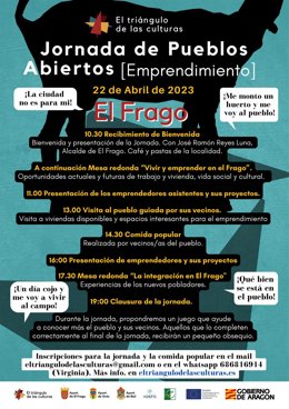 Cartel  'Jornadas de Pueblos Abiertos' de El Frago