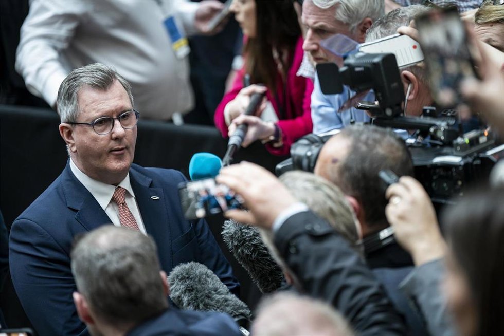 El líder del Partido Unionista (DUP), Jeffrey Donaldson