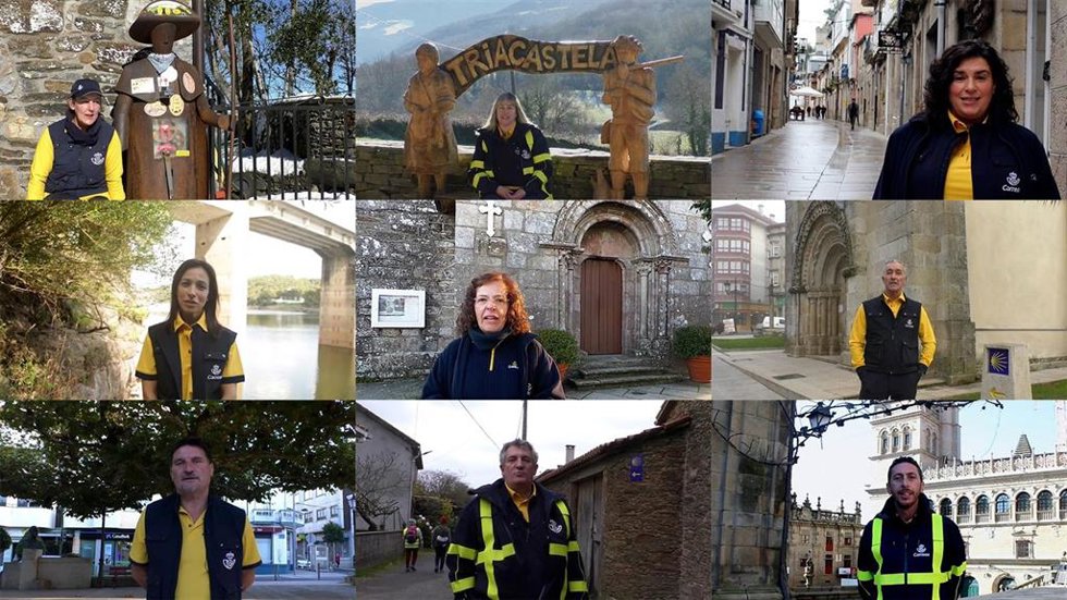 Carteros de Correos invitan a hacer el Camino de Santiago.