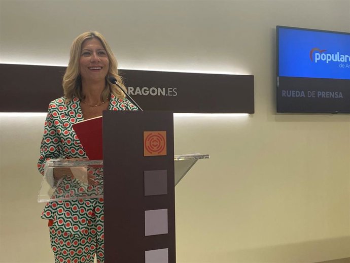 Archivo - La portavoz del PP Aragón, Mar Vaquero.