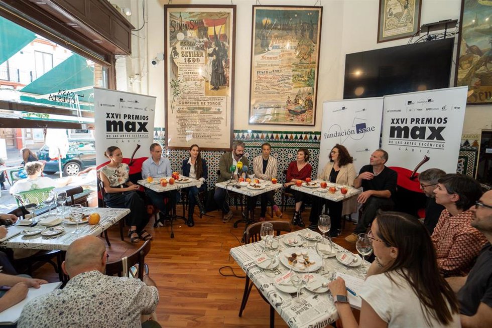 Desayuno informativo con los finalistas andaluces de los XXVI Premios Max, a 12 de abril de 2023 en Sevilla (Andalucía, España)