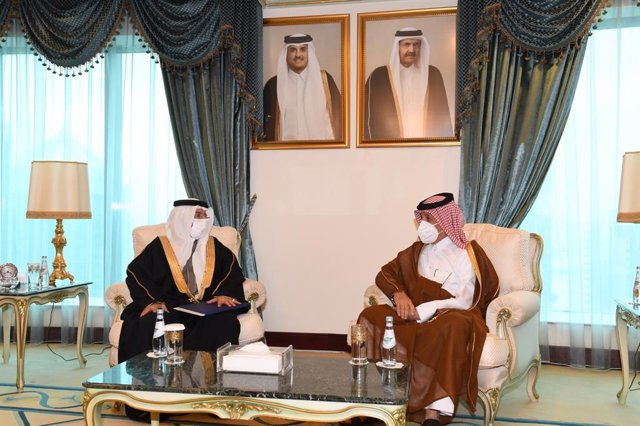 Archivo - Encuentro dioplomático entre Qatar y Bahréin en 2021
