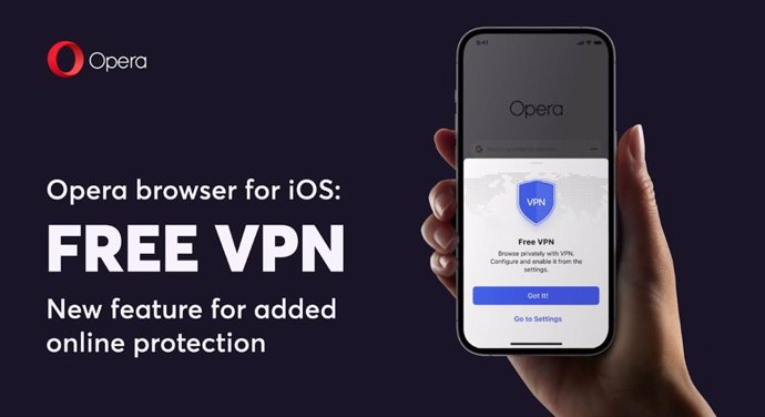 VPN gratuita en el navegador Opera para iOS