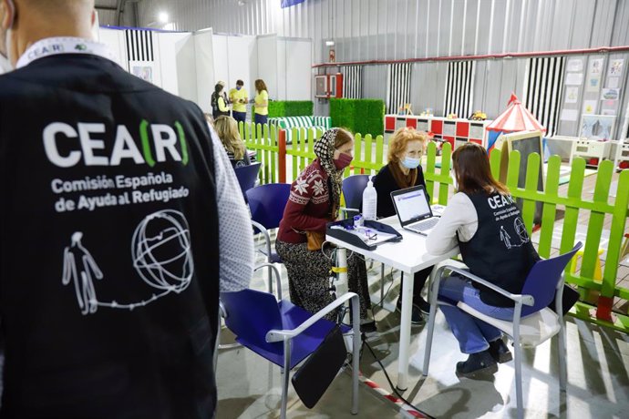 Archivo - Interior del centro de refugiados habilitado para la recepción, atención y derivación de ciudadanos ucranianos