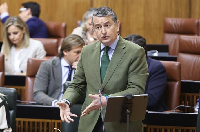 El consejero de Presidencia, Interior, Diálogo Social y Simplificación Administrativa, Antonio Sanz, este jueves en el Parlamento