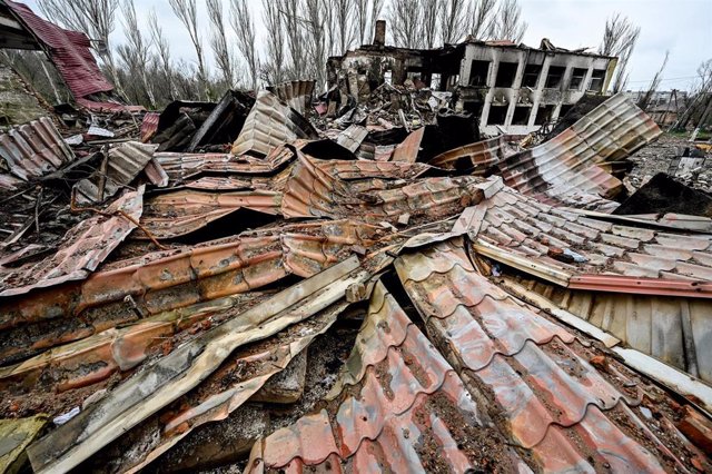 Instalaciones destruidas por un ataque ruso en la región ucraniana de Zaporiyia