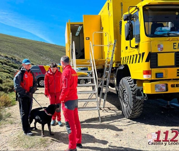 Dispositivo de búsqueda del montañero en Candelario (Salamanca).