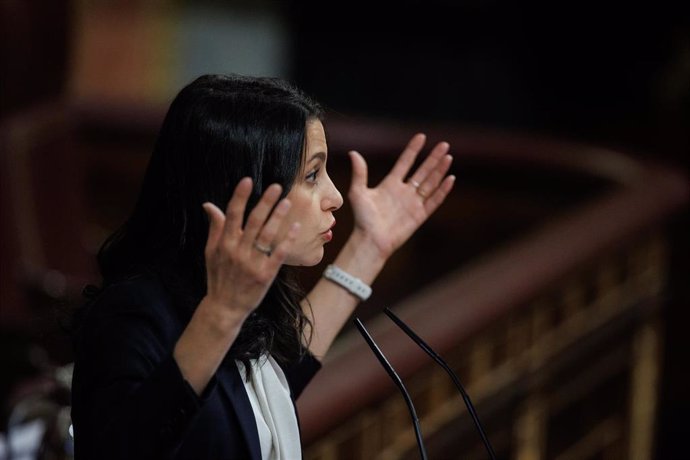 La portavoz de Ciudadanos en el Congreso, Inés Arrimadas, interviene en el Congreso de los Diputados.