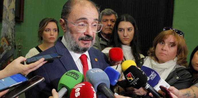 El presidente del Gobierno de Aragón, Javier Lambán, sobre el pleno de la RAE.