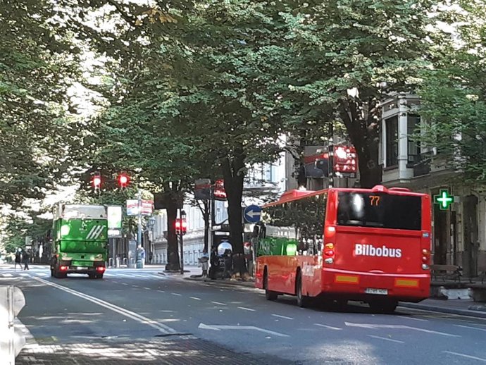 Archivo - Autobús de Bilbobus en Bilbao