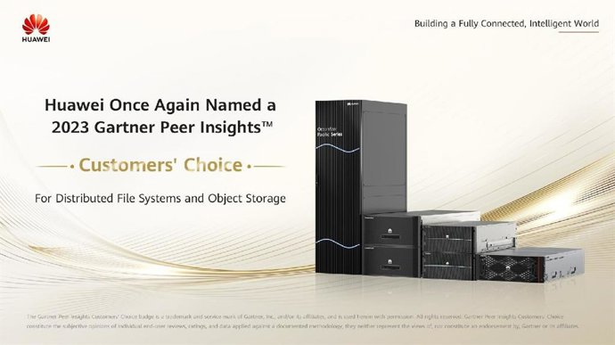 Huawei listed as a Customers' Choice for Gartner Peer Insights 2023 Voice of the Customer for Distributed File Systems and Object Storage