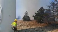 Declarado un incendio forestal en Barracas iniciado en el motor de un molino eólico